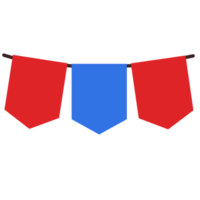 red and blue flags on a rope clipart png