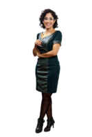 female sommelier with her glass of prosecco on neutral background png