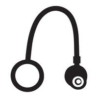 Stethoscope Illustration in black and white vector