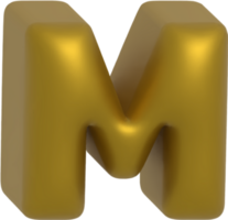 m métallique gonfler ballon style alphabet png