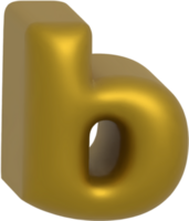 b métallique gonfler ballon style alphabet png