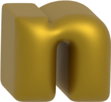 n metallic inflate balloon style alphabet png