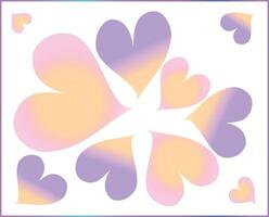 heart design Love will save the world. Holiday abstract background with colorful hearts. Valentine's Day vector
