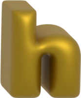 h metallic inflate balloon style alphabet png