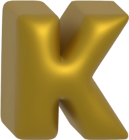 k métallique gonfler ballon style alphabet png