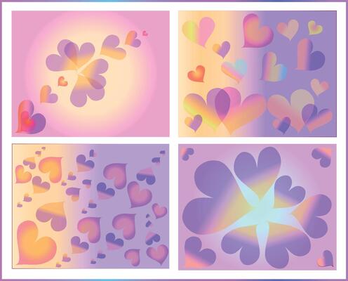 heart design Love will save the world. Holiday abstract background with colorful hearts. Valentine's Day