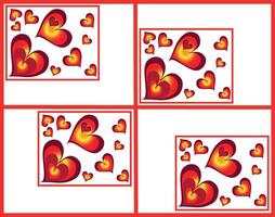 heart design Love will save the world. Holiday abstract background with colorful hearts. Valentine's Day vector