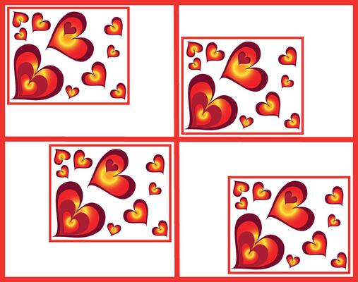 heart design Love will save the world. Holiday abstract background with colorful hearts. Valentine's Day
