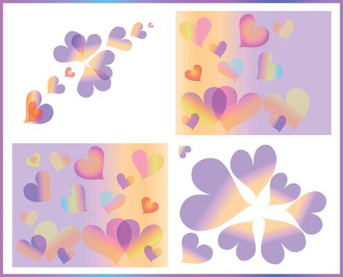 heart design Love will save the world. Holiday abstract background with colorful hearts. Valentine's Day