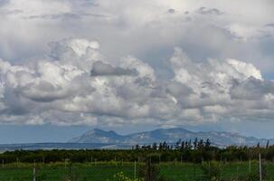 view of clouds and mountains in winter in Cyprus 2 photo