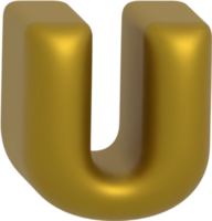 u métallique gonfler ballon style alphabet png