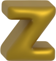 Z metallic inflate balloon style alphabet png