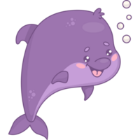 Cute Funny dolphin png