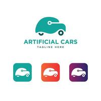 Car AI Logo design brand mark and app icon concept modern minimal vector