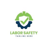 labor trabajador la seguridad logo diseño creativo moderno mínimo concepto vector