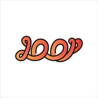 Loop Text based creative modern logo design template vector