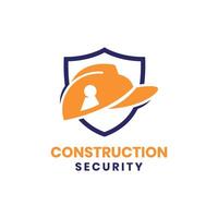 construcción seguridad creativo moderno diseño concepto logo marca vector