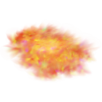 un esplosione di colorato Fumo nuvole.multicolore nebbia con blu e giallo particelle.esplosioni di colore polvere. png