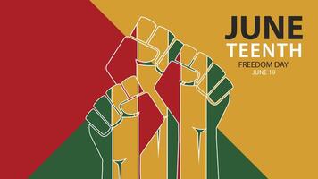 Juneteenth Background design,Juneteenth Freedom Day Abstract Background, Banner, Poster, Greeting Card. vector
