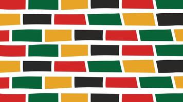 resumen diecinueve de junio sin costura modelo con horizontal líneas, con tradicional africano colores ,negro, rojo, amarillo, verde. resumen antecedentes diseño vector
