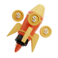 Financial Startup business illustration 3d png