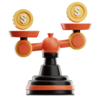 Money Comparison business illustration 3d png