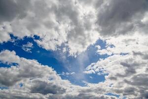 Beautiful wispy clouds against blue sky 3 photo