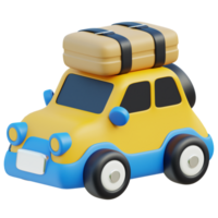 coche viaje icono 3d diseño png