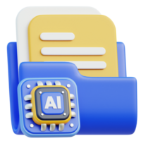 AI Folder Icon 3D Design png