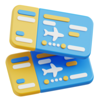 Boarding Pass Icon 3D Design png