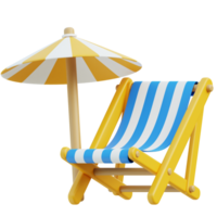 Beach Deck Icon 3D Design png