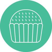 Dessert Line Circle Icon Design vector