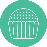 Dessert Line Circle Icon Design vector