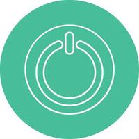 Power Button Line Circle Icon Design vector