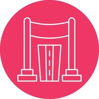 Finish Line Line Circle Icon Design For Personal And Commercial Use. vector