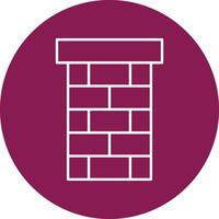 Chimney Line Circle Icon Design vector
