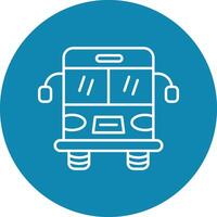 Bus Line Circle Icon Design vector