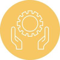 Tech Support Line Circle Icon Design vector