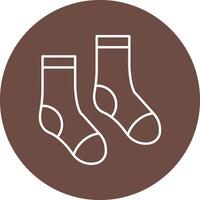 Socks Line Circle Icon Design vector