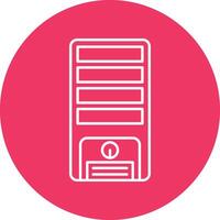 Cpu Line Circle Icon Design For Personal And Commercial Use. vector