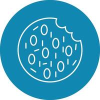 Cookies Line Circle Icon Design vector