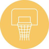 Basketball Hoop Line Circle Icon Design For Personal And Commercial Use. vector