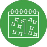 Calendar Line Circle Icon Design vector