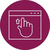 Scroll Up Line Circle Icon Design vector