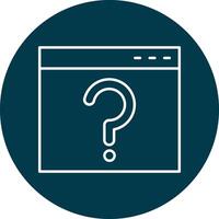 Question Line Circle Icon Design vector