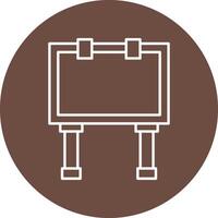 BillBoard Line Icon vector
