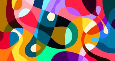 Colorful abstract fluid geometric background vector