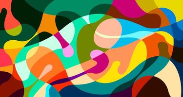 Colorful abstract fluid geometric background vector