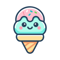 cute ice cream cartoon icon character png