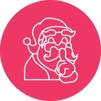 Secret Santa Line Circle Icon Design vector